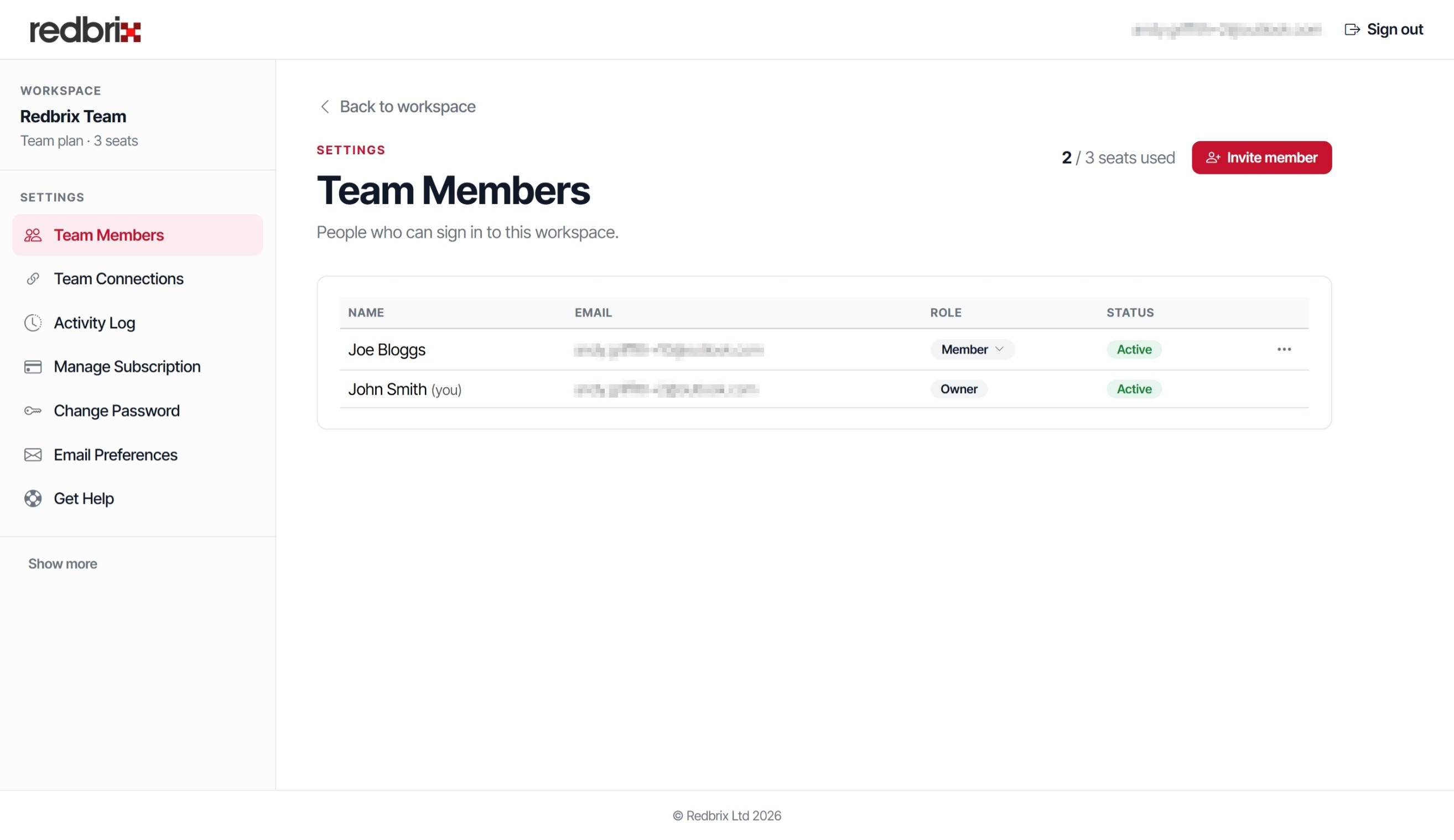Team Member Active Screenshot